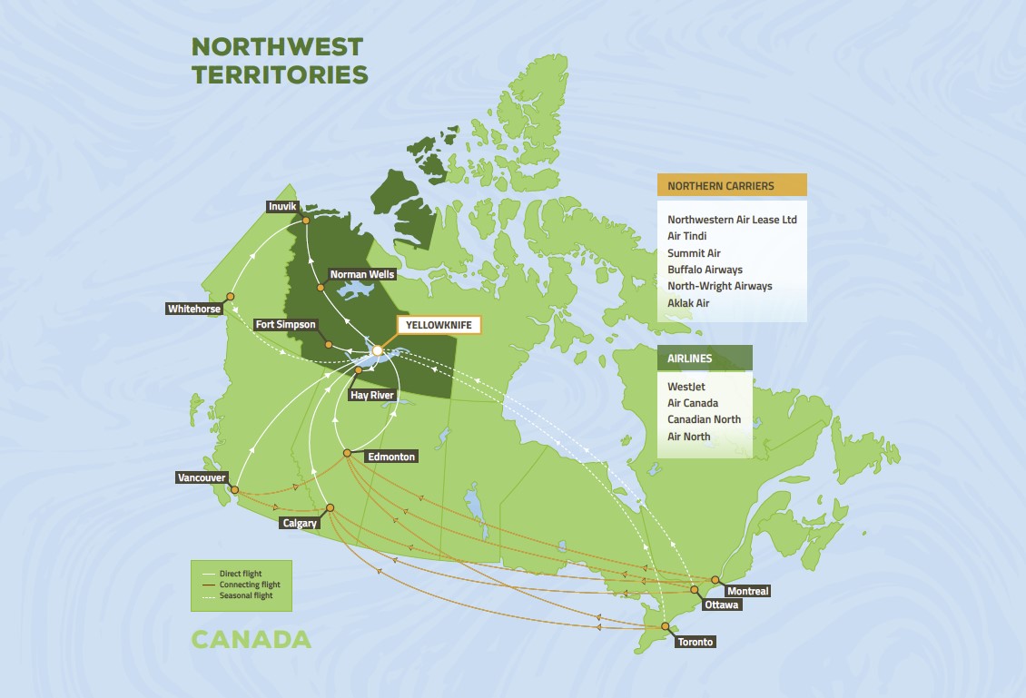 NWT Flight Path Map